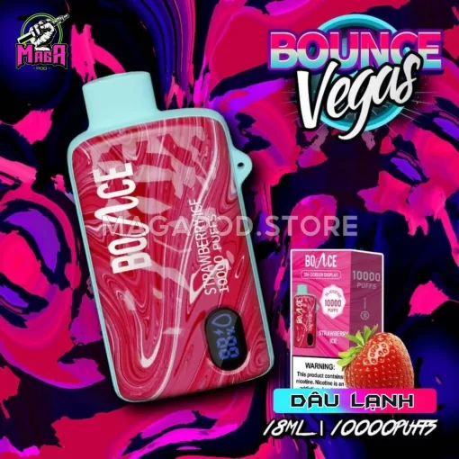 Vegas Pod 10000 Hơi by Bounce Vị Dâu Lạnh - Magapos.store - pod 1 lần hcm