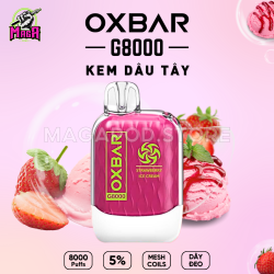 Oxva Oxbar G8000 vị kem dây tây - magapod.store-chuyen-pod-1-lan-hcm