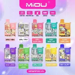 Miou Pod 12000 Puffs Ver 3 5% - Disposable Pod 23 Bảng vị Miou Pod 12000 Puffs Ver 3-Magapod.vn-chuyen-pod-1-lan-hcm