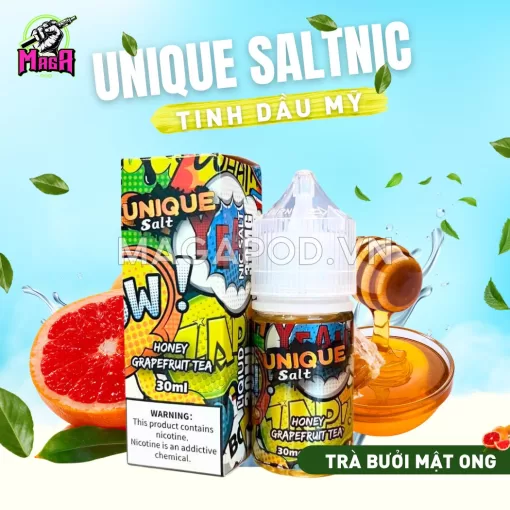 Tinh dầu Mỹ Unique Saltnic Tea E Juice vị Trà Bưởi Mật Ong