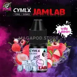tinh dầu salt nic Cymlx Jam Lab 10ml vị Vải lạnh- magapod.vn-chuyên pod hcm