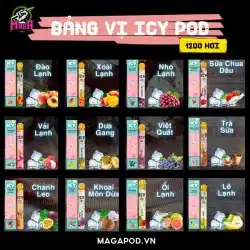 Bảng vị Icy pod 1200 hơi - magapod.vn