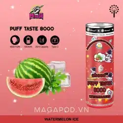 Zbood Pod 8000 hơi Pod hình lon nước 16 Zbood Pod 8000 hơi Pod hình lon nước vị Dưa Hấu