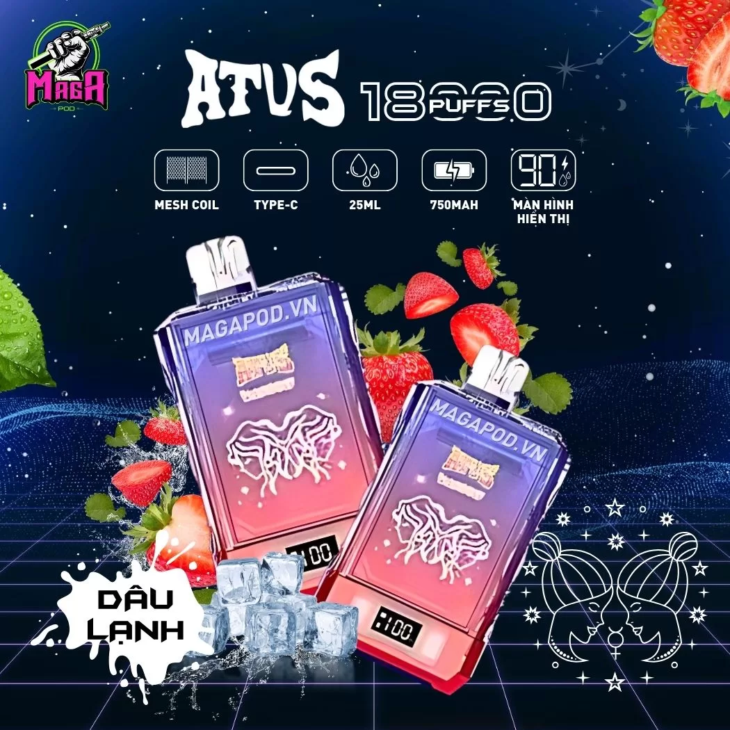 ATVS 18000 Puffs vị Dâu Lạnh - magapod.vn