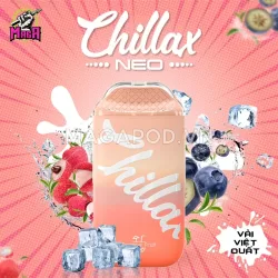 CHILLAX NEO 9000 Puffs - Pod 1 lần 18 CHILLAX NEO 9000 Puffs Pod Vị Vải Việt Quất - magapod.vn