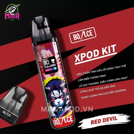 Bounce Vape Xpod Kit màu Red Devil - Magapod.vn