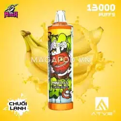 ATVS 13000 Puffs ATVS Warship 13K Đèn Led Vị Chuối Lạnh - Magapod.vn