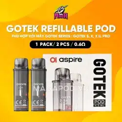 Đầu Pod Gotek Aspire GoTek X, GoTek S Đầu Pod Gotek Rỗng 4.5ml 1Pack 2 đầu 0.6 Magapod.vn