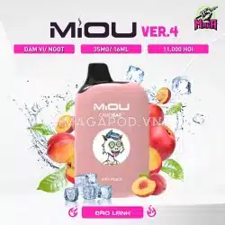 Miou Pod 11000 Puffs Ver 4 5% Vị Đào Lạnh Magapod.vn