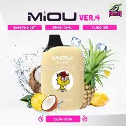 Miou Pod 11000 Puffs Ver 4 5% Vị Dứa Dừa Magapod.vn