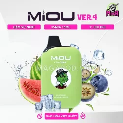 Miou Pod 11000 Puffs Ver 4 5% Vị Dưa Hấu Việt Quất Magapod.vn
