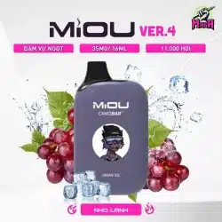 Miou Pod 11000 Puffs Ver 4 5% Vị Nho Lạnh Magapod.vn
