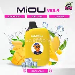 Miou Pod 11000 Puffs Ver 4 5% Vị Xoài Lạnh Magapod.vn
