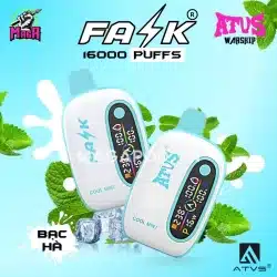 Pod FASK 16000 Puffs By ATVS Warship ATVS FASK 16K Vị Bạc Hà Magapod.vn