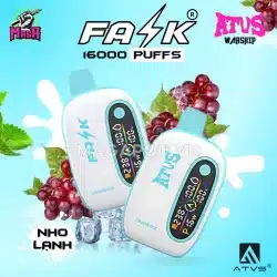 Pod FASK 16000 Puffs By ATVS Warship ATVS FASK 16K Vị Nho Lạnh Magapod.vn