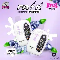 Pod FASK 16000 Puffs By ATVS Warship ATVS FASK 16K Vị Việt Quất Lạnh Magapod.vn