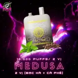 Medusa 10000 Puffs 5% Pod 2 Đầu Vị Bạc Hà Cà Phê Magapod.vn