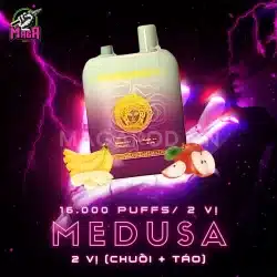 Medusa 16000 Puffs 5% Ni - Pod 2 Đầu Vị - Medusa 10000 Puffs 23 Medusa 10000 Puffs 5% Pod 2 Đầu Vị Chuối Táo Magapod.vn
