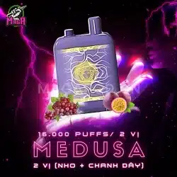 Medusa 16000 Puffs 5% Ni - Pod 2 Đầu Vị - Medusa 10000 Puffs 18 Medusa 10000 Puffs 5% Pod 2 Đầu Vị Nho Chanh Dây Magapod.vn