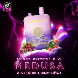 Medusa 16000 Puffs 5% Ni - Pod 2 Đầu Vị - Medusa 10000 Puffs 17 Medusa 10000 Puffs 5% Pod 2 Đầu Vị Nho Dưa Hấu Magapod.vn