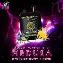 Medusa 16000 Puffs 5% Ni - Pod 2 Đầu Vị - Medusa 10000 Puffs 15 Medusa 10000 Puffs 5% Pod 2 Đầu Vị Việt Quất Xoài Magapod.vn