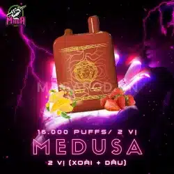 Medusa 16000 Puffs 5% Ni - Pod 2 Đầu Vị - Medusa 10000 Puffs 14 Medusa 10000 Puffs 5% Pod 2 Đầu Vị Xoài Dâu Magapod.vn