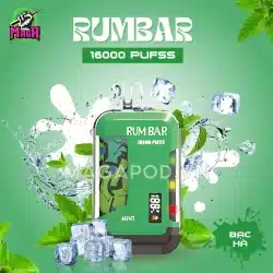 Pod RUMBAR 16000 Puffs - Pod 16000 hơi - Disposable Pod - Pod 1 lần 19 Pod RUMBAR 16000 Puffs Pod 16000 hơi Vị Bạc Hà Magapod.vn