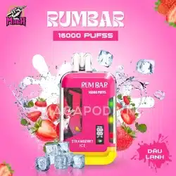 Pod RUMBAR 16000 Puffs - Pod 16000 hơi - Disposable Pod - Pod 1 lần 22 Pod RUMBAR 16000 Puffs Pod 16000 hơi Vị Dâu Lạnh Magapod.vn