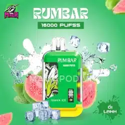 Pod RUMBAR 16000 Puffs - Pod 16000 hơi - Disposable Pod - Pod 1 lần 27 Pod RUMBAR 16000 Puffs Pod 16000 hơi Vị Ổi Lạnh Magapod.vn
