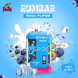 Pod RUMBAR 16000 Puffs - Pod 16000 hơi - Disposable Pod - Pod 1 lần 32 Pod RUMBAR 16000 Puffs Pod 16000 hơi Vị Việt Quất Lạnh Magapod.vn