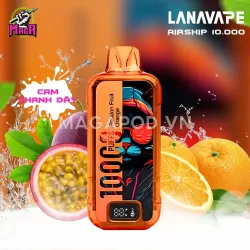 Pod Lana Airship 10000 Puffs - LANAVAPE Airship 10000 Hơi - Lanavape 10K 16 Lana Airship 10000 Puffs LANAVAPE Airship 10000 Hơi Vị Cam Chanh Dây Magapod.vn