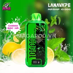 Pod Lana Airship 10000 Puffs - LANAVAPE Airship 10000 Hơi - Lanavape 10K 21 Lana Airship 10000 Puffs LANAVAPE Airship 10000 Hơi Vị Chanh Bạc Hà Magapod.vn
