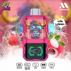 Pod 1 Lần Morandi 20000 Puffs Pod Morandi 20K hơi hương vị mát lạnh Vị Vải Lạnh Magapod.vn