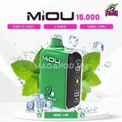 Pod Miou 15000 Puffs Miou 15K 3 Mode tuỳ chỉnh Vị Bạc Hà Magapod.vn