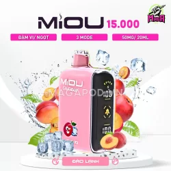 Pod Miou 15000 Puffs Miou 15K 3 Mode tuỳ chỉnh Vị Đào Lạnh Magapod.vn