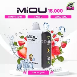 Pod Miou 15000 Puffs Miou 15K 3 Mode tuỳ chỉnh Vị Dâu Lạnh Magapod.vn