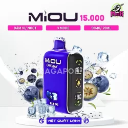 Pod Miou 15000 Puffs Miou 15K 3 Mode tuỳ chỉnh Vị Việt Quất Lạnh Magapod.vn