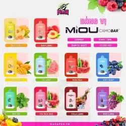 Bảng vị Pod Miou 15000 Puffs Miou 15K Pod Camobar 15.000 Hơi Magapod.vn