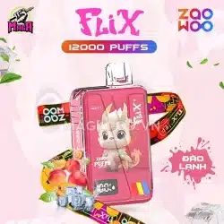 Pod Flix Zaowoo 12000 Puffs Pod 1 lần Fzix 12K Flix 12K Pod Vị Đào Lạnh Magapod.vn