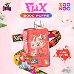 Pod Flix Zaowoo 12000 Puffs Pod 1 lần Fzix 12K Flix 12K Pod Vị Dâu Magapod.vn