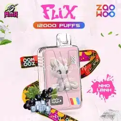 Pod Flix Zaowoo 12000 Puffs Pod 1 lần Fzix 12K Flix 12K Pod Vị Nho Lạnh Magapod.vn