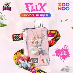 Pod Flix Zaowoo 12000 Puffs Pod 1 lần Fzix 12K Flix 12K Pod Vị Vải Lạnh Magapod.vn