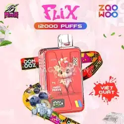 Pod Flix Zaowoo 12000 Puffs Pod 1 lần Fzix 12K Flix 12K Pod Vị Việt Quất Magapod.vn