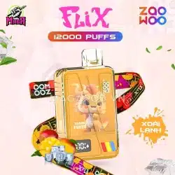 Pod Flix Zaowoo 12000 Puffs Pod 1 lần Fzix 12K Flix 12K Pod Vị Xoài Lạnh Magapod.vn