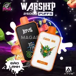 Pod ATVS 25000 Puffs ATVS25000 ATVS Warship ATVS 25K Vị Đào Lạnh Magapod.vn