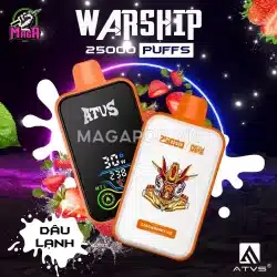 Pod ATVS 25000 Puffs ATVS25000 ATVS Warship ATVS 25K Vị Dâu Lạnh Magapod.vn