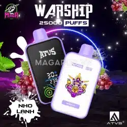 Pod ATVS 25000 Puffs ATVS25000 ATVS Warship ATVS 25K Vị Nho Lạnh Magapod.vn