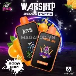 Pod ATVS 25000 Puffs ATVS25000 ATVS Warship ATVS 25K Vị Soda Cam Magapod.vn