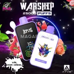 Pod ATVS 25000 Puffs ATVS25000 ATVS Warship ATVS 25K Vị Vải Hoa Hồng Magapod.vn
