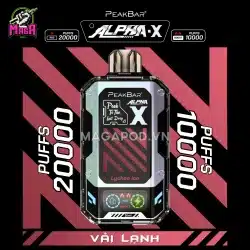 Pod Alpha X 20000 Puffs - Alpha X 20K - Disposable Pod 16 Pod Alpha X 20000 Puffs Alpha X 20K Vị Vải Lạnh Magapod.vn